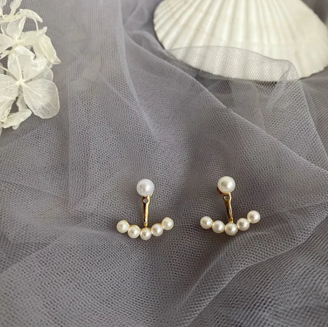 Chic French Pearl Earrings-Accesorios