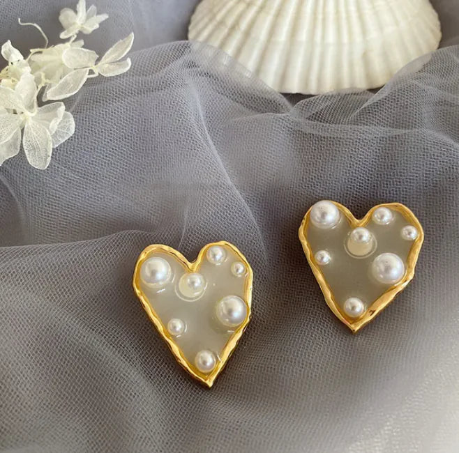 Chic French Pearl Earrings-Accesorios