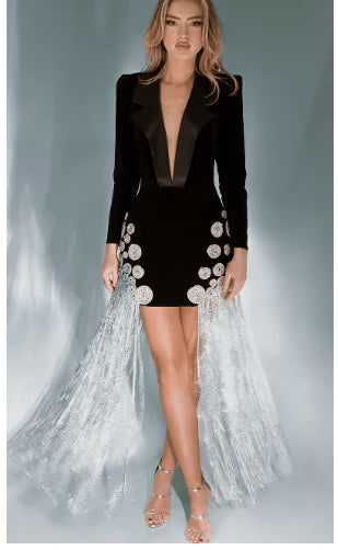 Chic Tassel Collar Bandage Dress